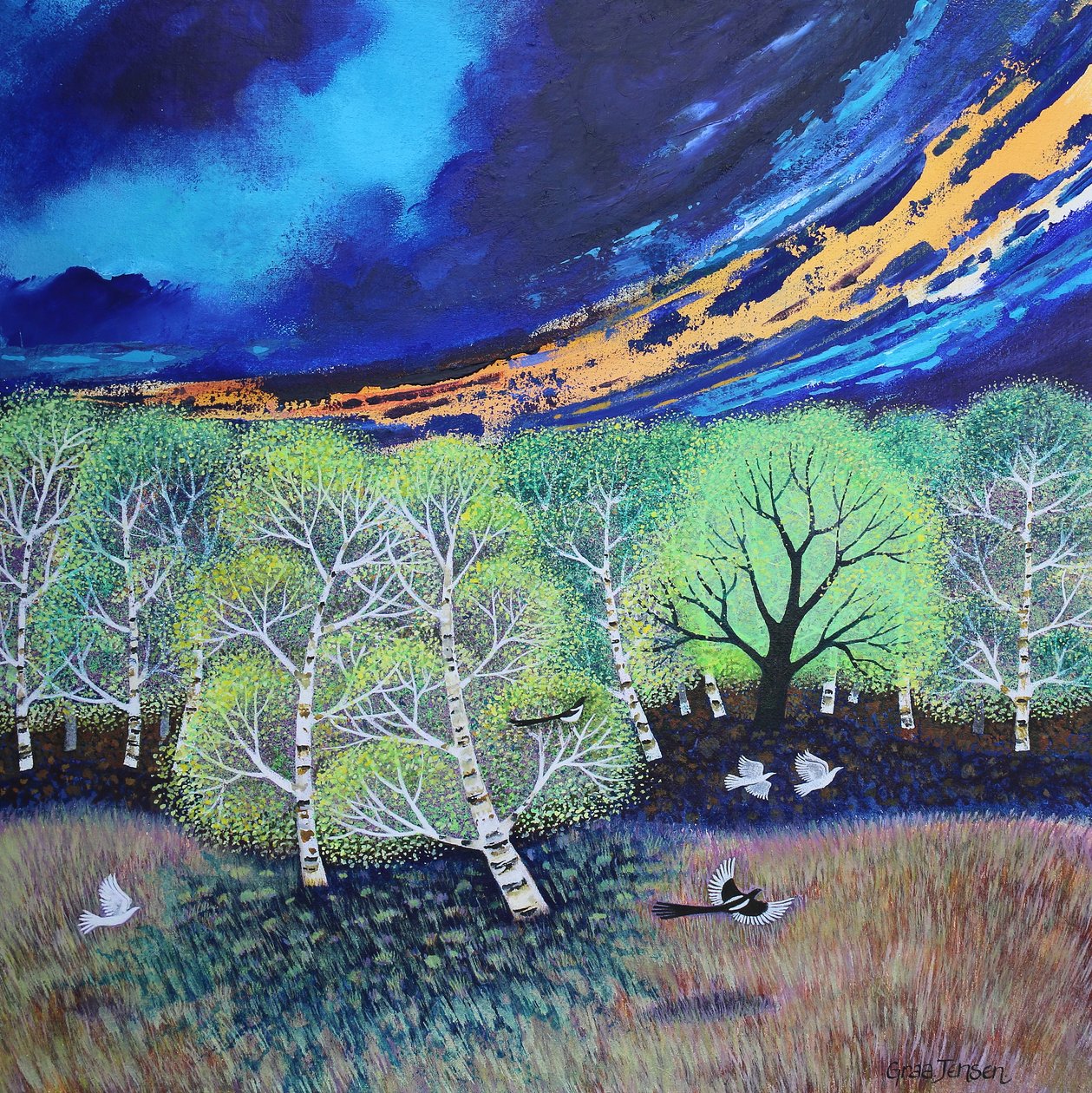 Ciel du soir, 2023 (acrylique sur toile) - Lisa Graa Jensen