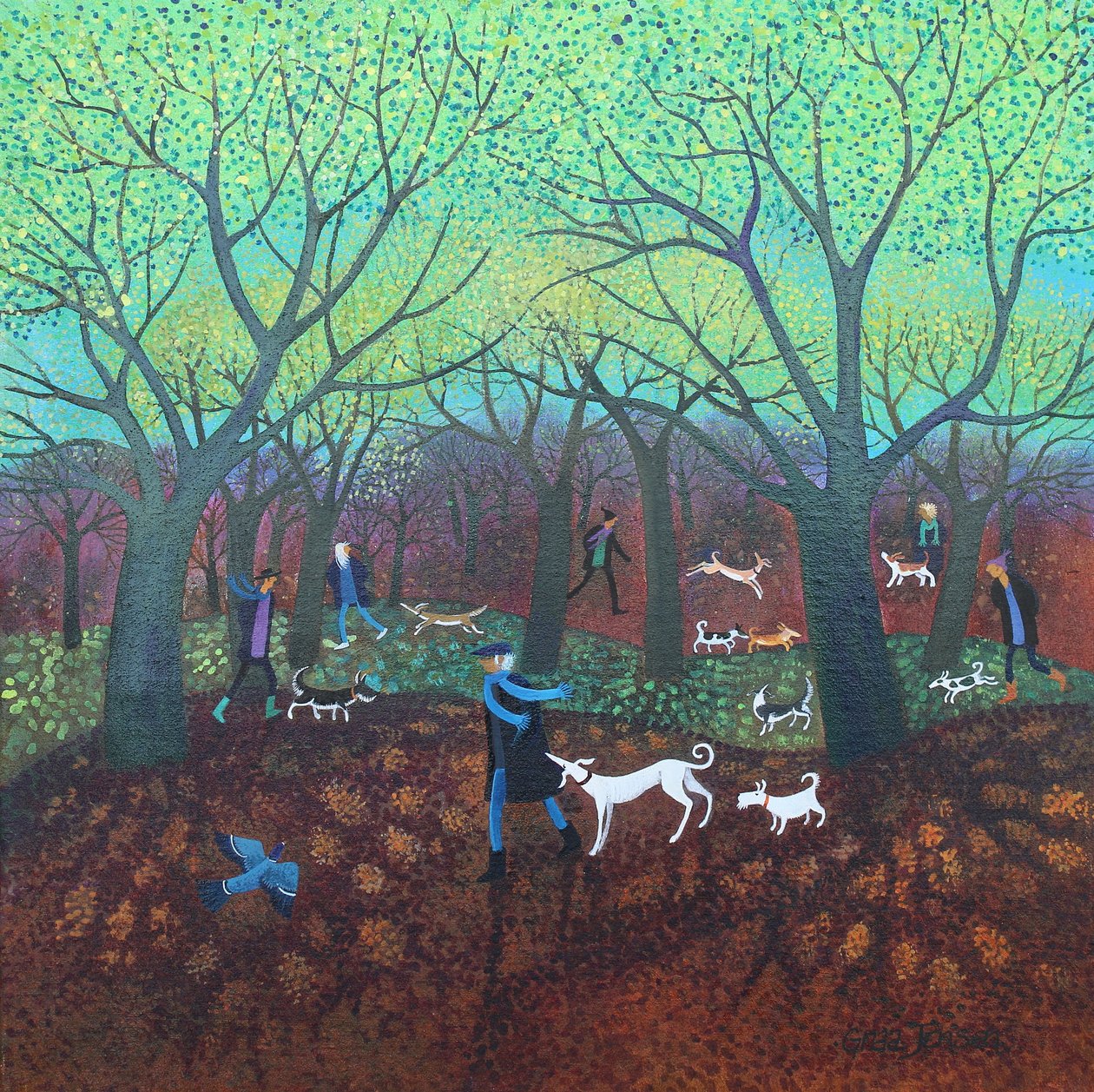 Promenade printanière, 2024 (acrylique sur toile) - Lisa Graa Jensen