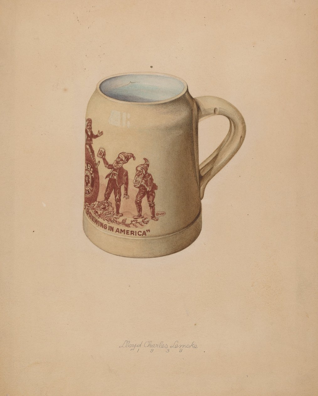 Chope en grès pour bière - Lloyd Charles Lemcke