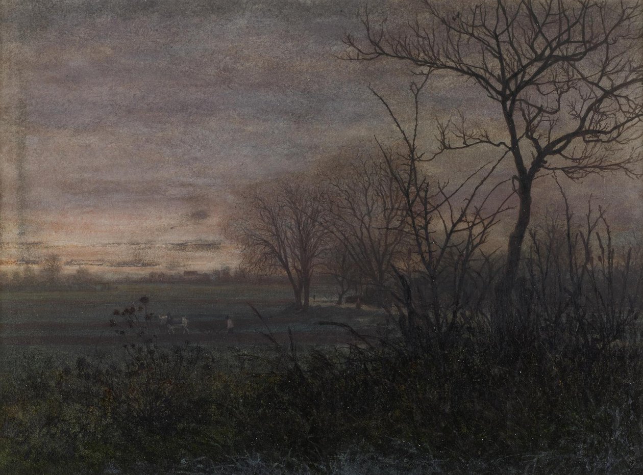 Labour au crépuscule, 1865 - Léon Bonvin
