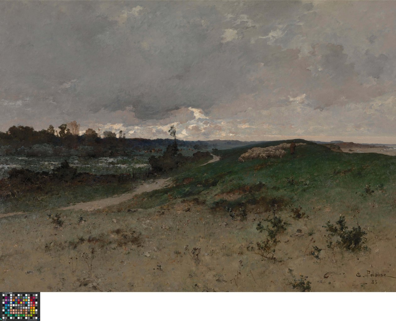 Paysage près de Saint-Jean-le-Thomas (Normandie) - Leon Germain Pelouse