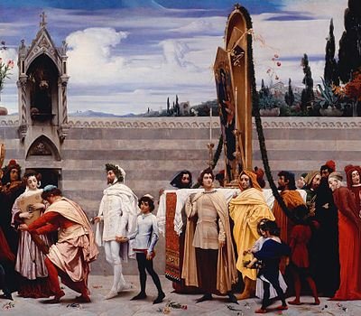 La Madone de Cimabue portée en procession - Frederic Leighton