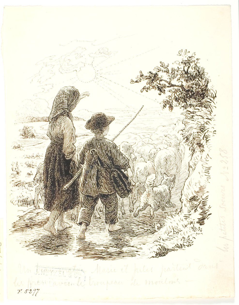 Marie et Jujules comme bergers - Lorenz Frølich