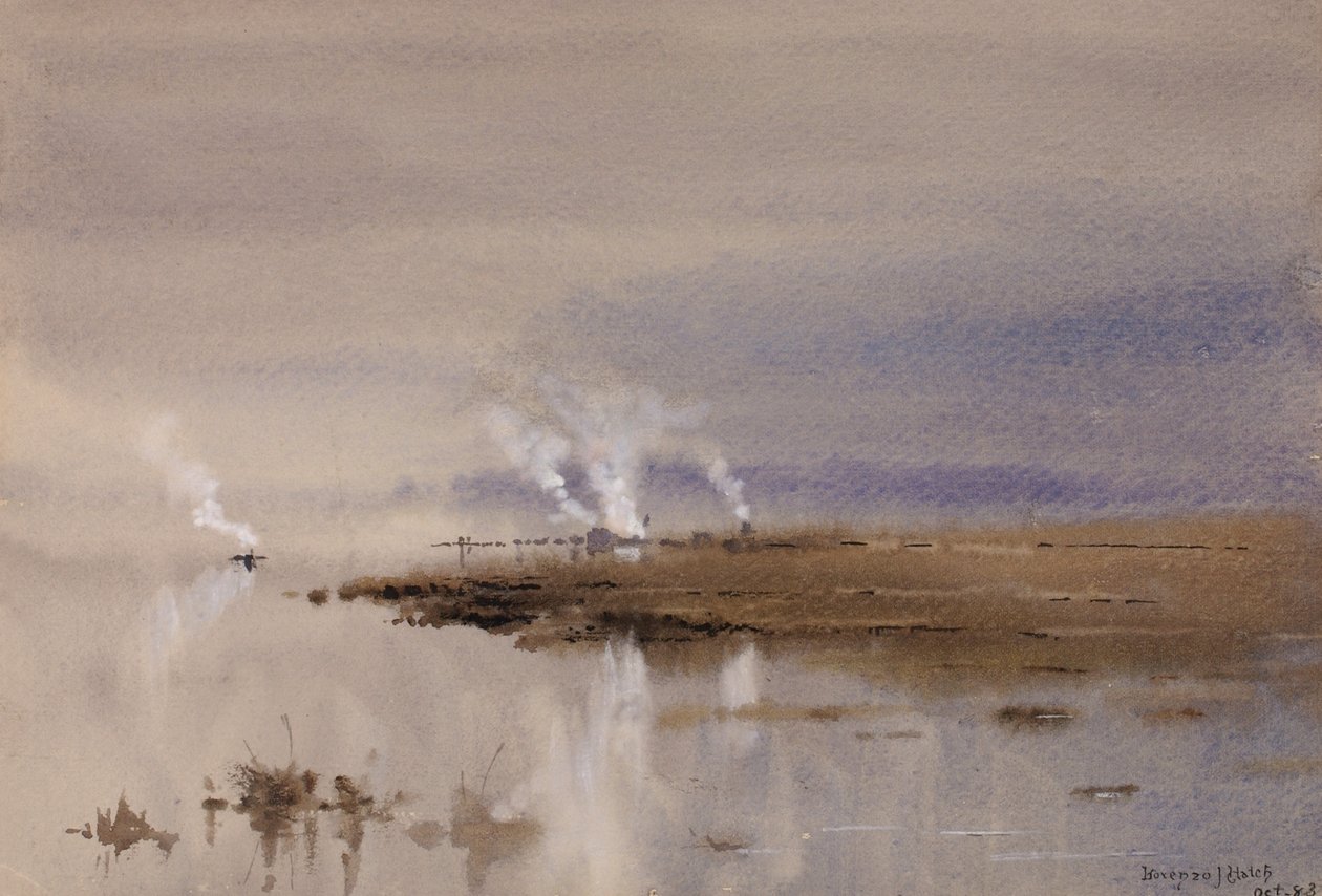 Croquis sur le Potomac, 1883 - Lorenzo J. Hatch
