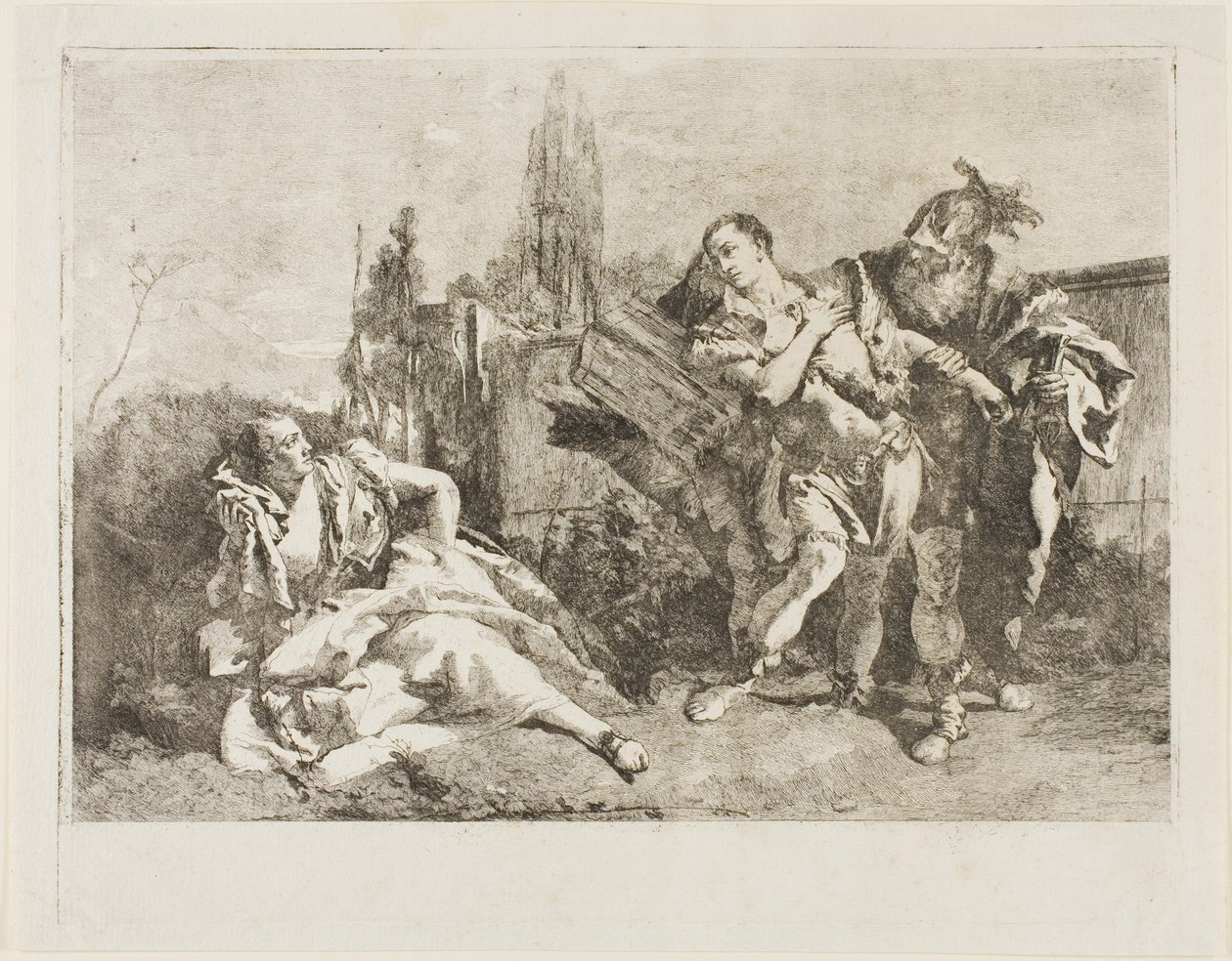 Rinaldo quittant Armida - Lorenzo Tiepolo