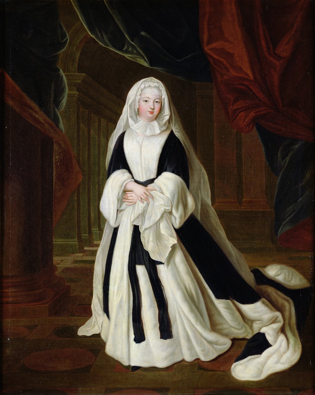 Portrait de Louis-Françoise de Bourbon, Mademoiselle de Nantes en vêtements de deuil, après 1710 - Louis de Silvestre