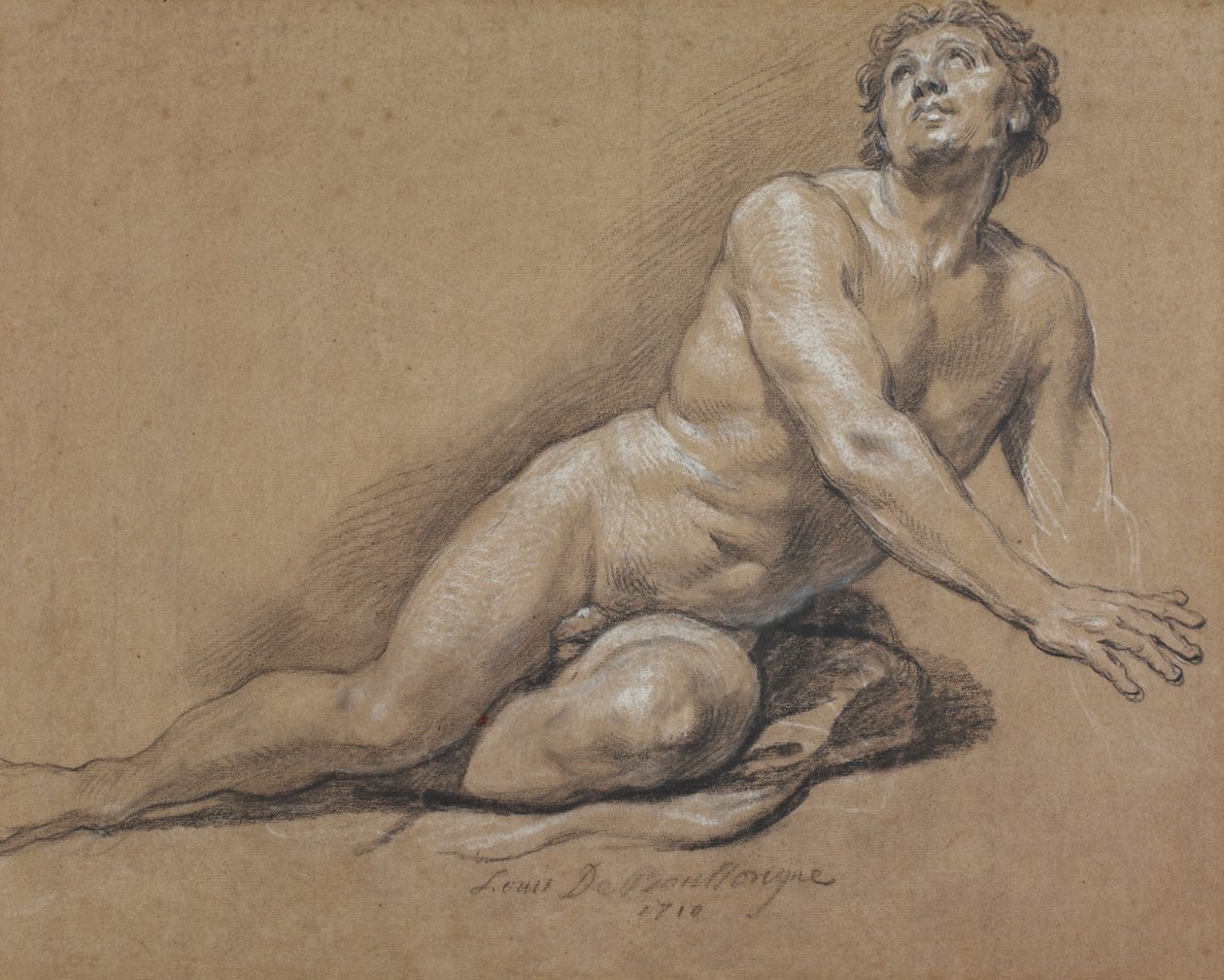 Nu Masculin Allongé - Louis Boullongne the younger