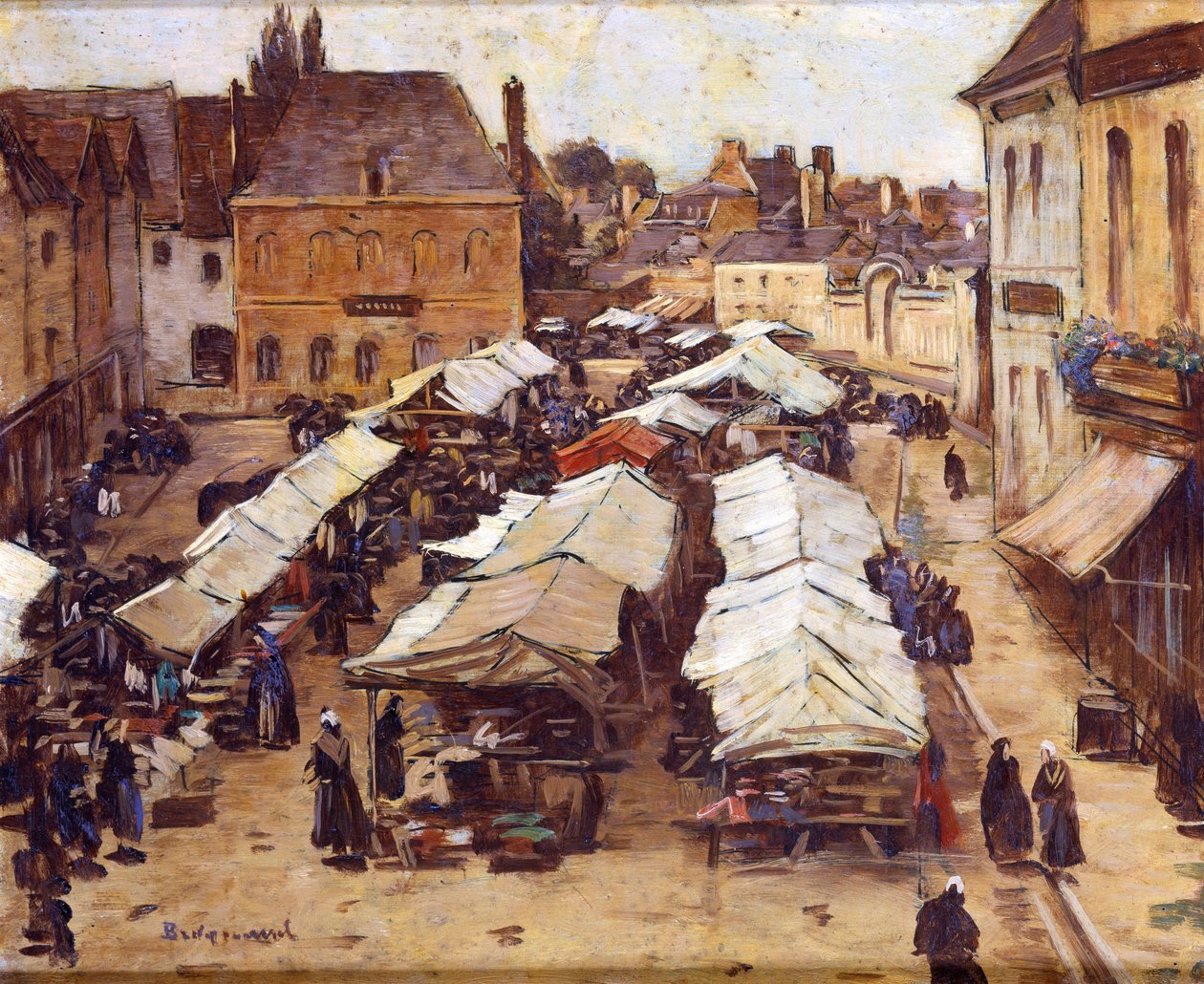 La Place du Marché à Abbeville - Louis Braquaval