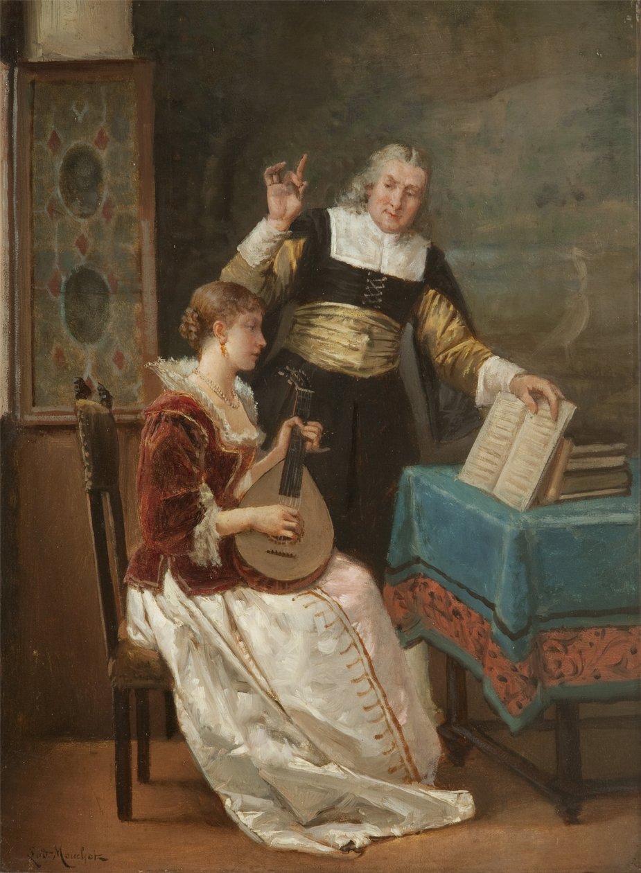 Le Maître de Musique - Louis Claude Mouchot