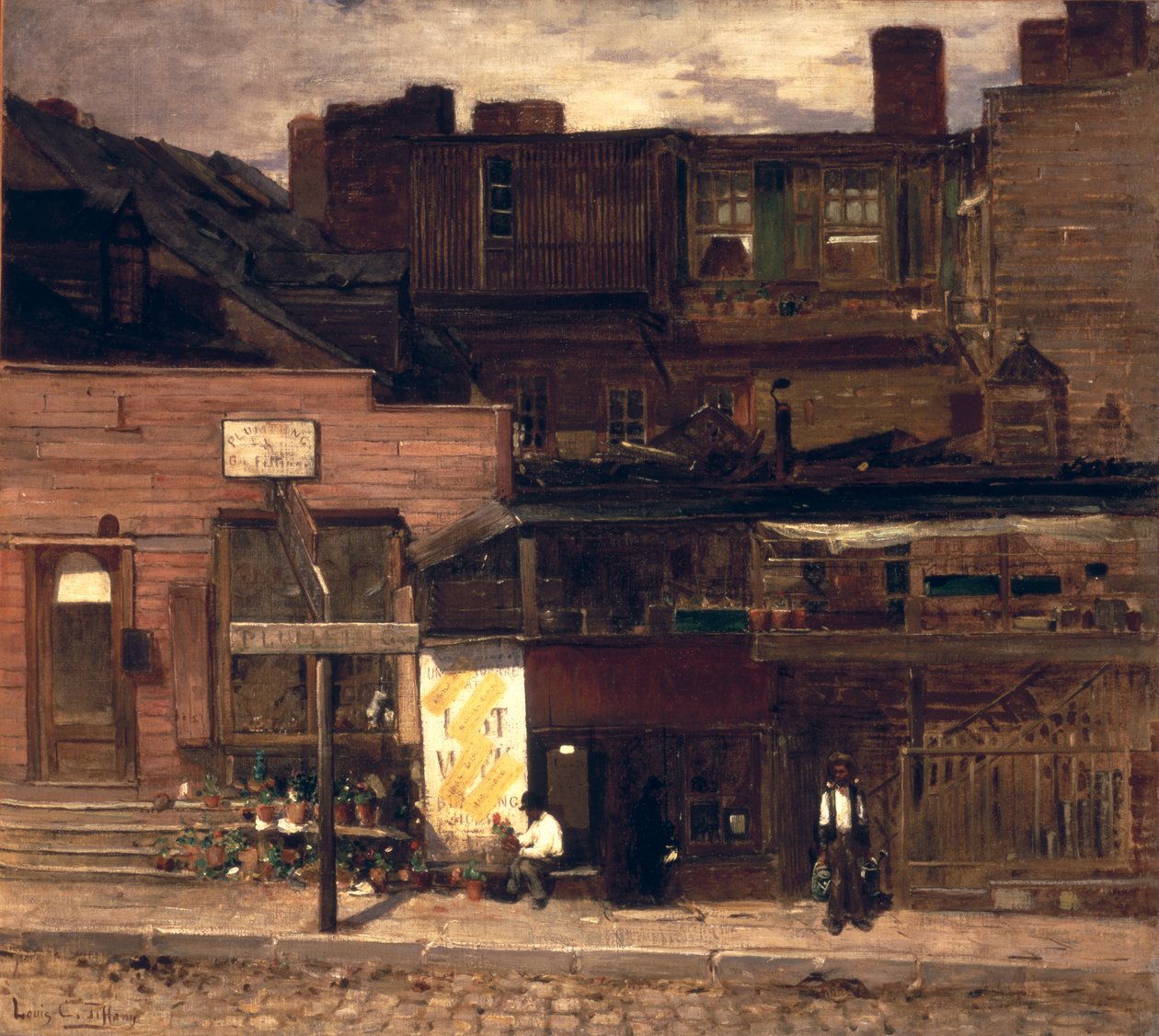 Rue Duane, New York, vers 1878 - Louis Comfort Tiffany