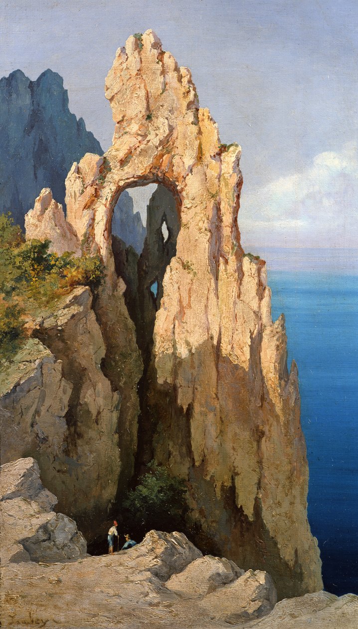 Rochers à Capri - Eugene Isabey