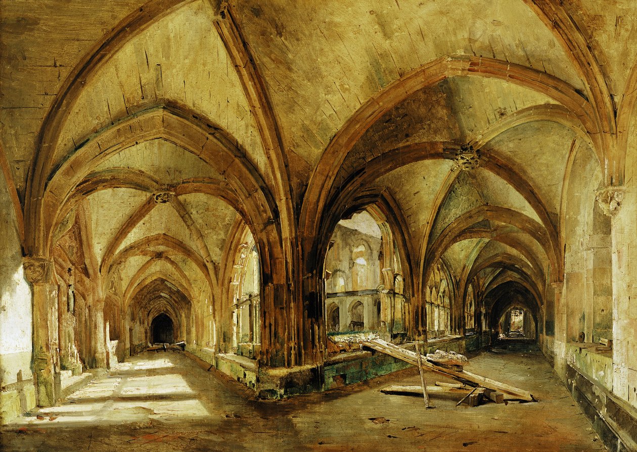 Les Cloîtres de Saint-Wandrille, vers 1825-30 - Eugene Isabey