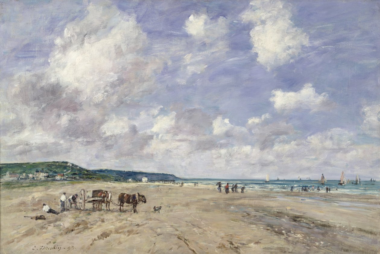 La plage à Tourgeville, 1893 - Eugene Louis Boudin