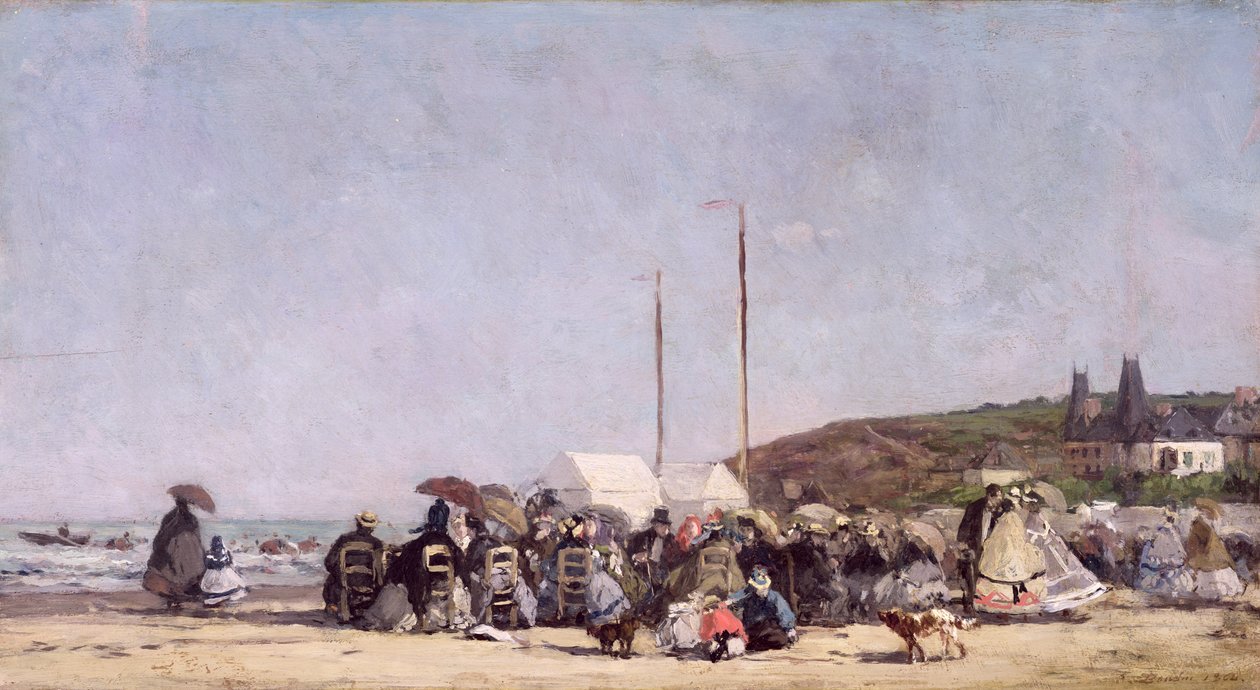 La plage de Trouville, 1864 - Eugene Louis Boudin