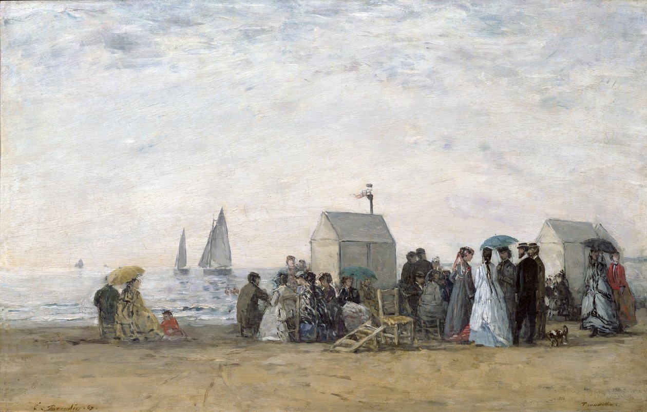 La plage de Trouville, 1867 - Eugene Louis Boudin