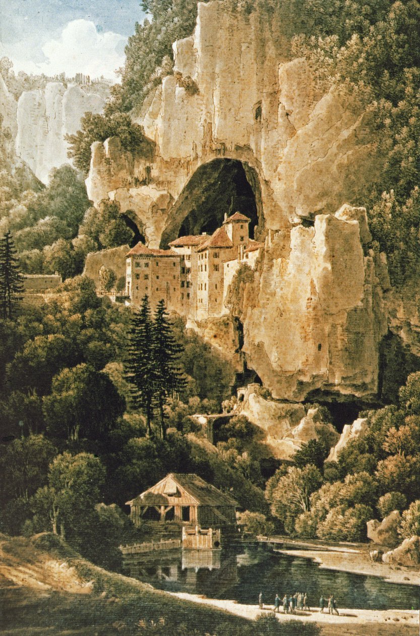 Château de Luegg ou Predjama, près de Trieste - Louis Francois Cassas