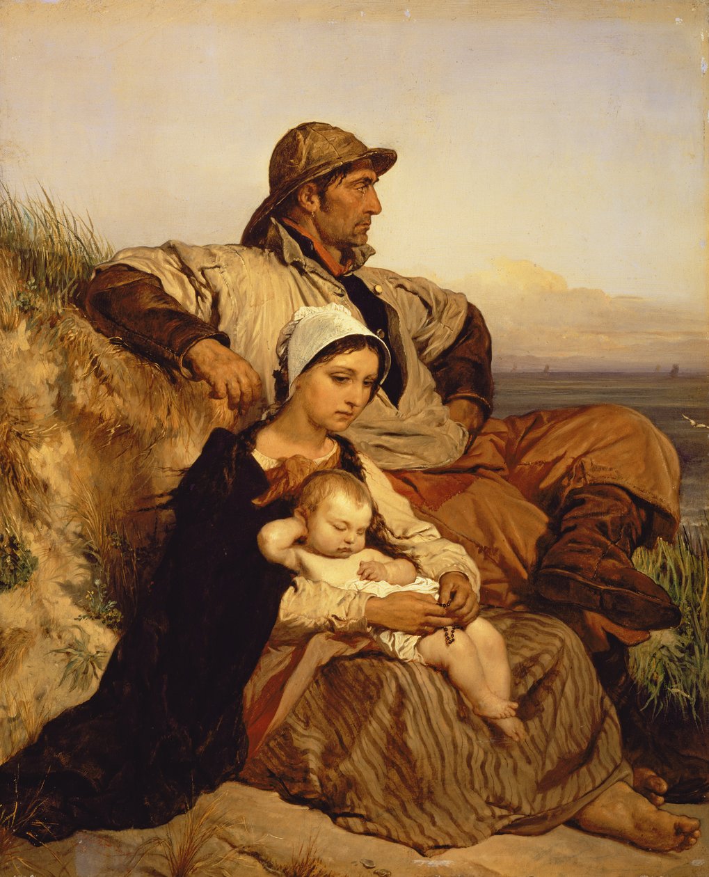 La famille du pêcheur, 1848 - Louis Gallait