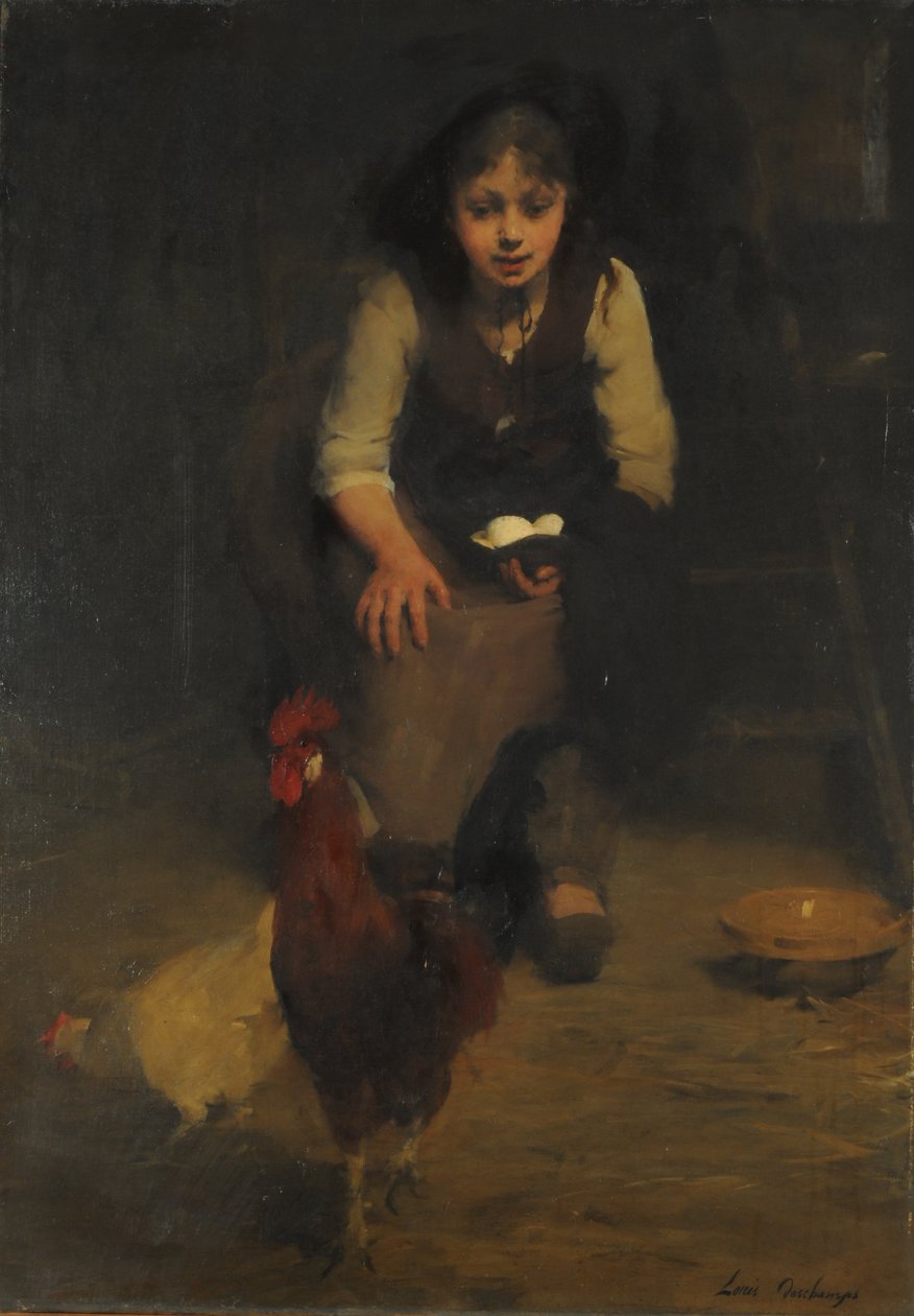 Au poulailler - Louis Henri Deschamps