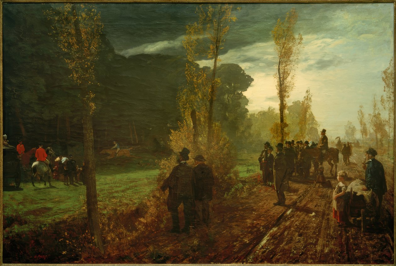 L.Kolitz, Course de chevaux à Benrath sur le Rhin - Louis Kolitz