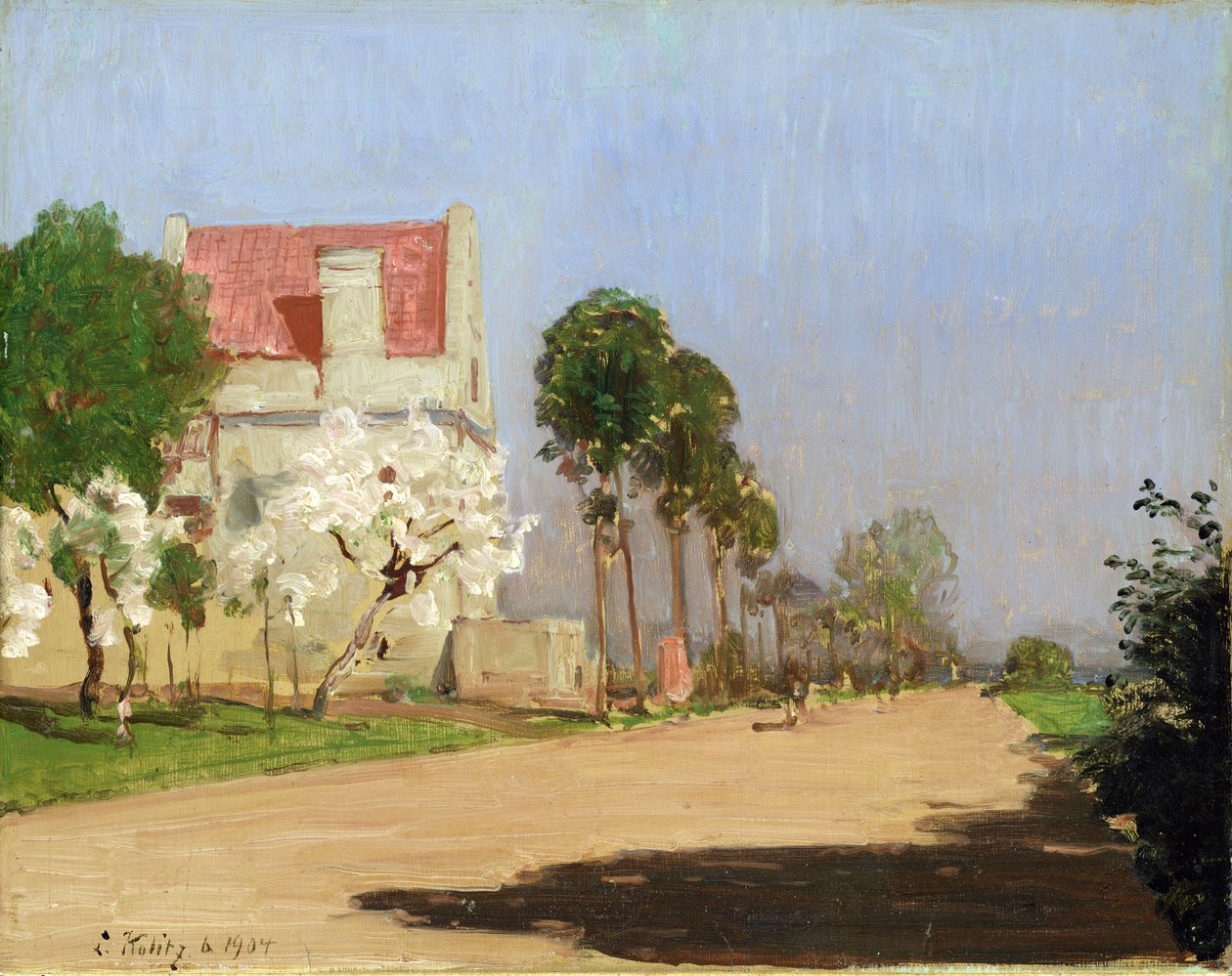 Route par la rivière Fulda vers Neuen Muehle près de Kassel, 1904 - Louis Kolitz