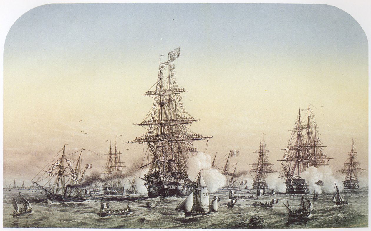 Napoléon III à Calais, visitant l