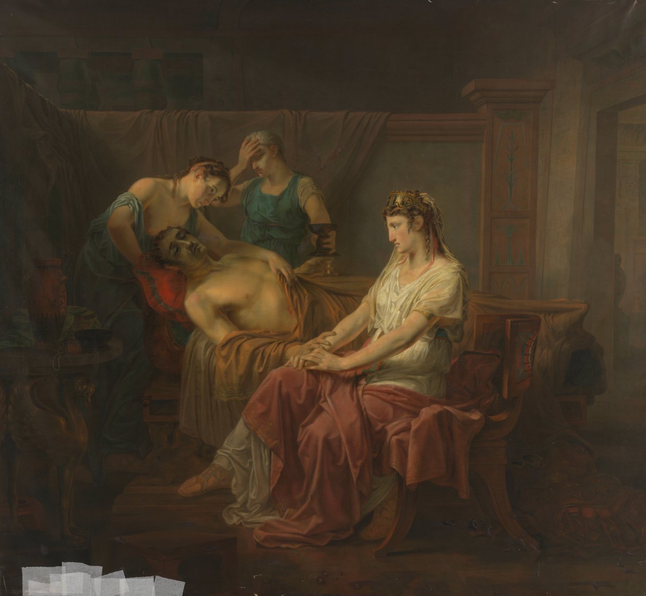 Le Marcus Antonius mortellement blessé chez Cléopâtre - Louis Moritz