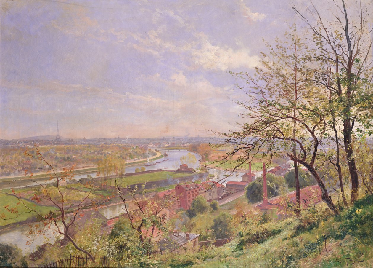 Vue de Boulogne sur Seine, c.1900 - Louis Tauzin