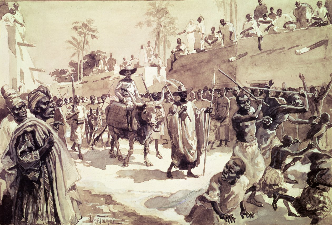 Entrée du capitaine Louis Gustave Binger à Kong en 1888 - Louis Tinayre