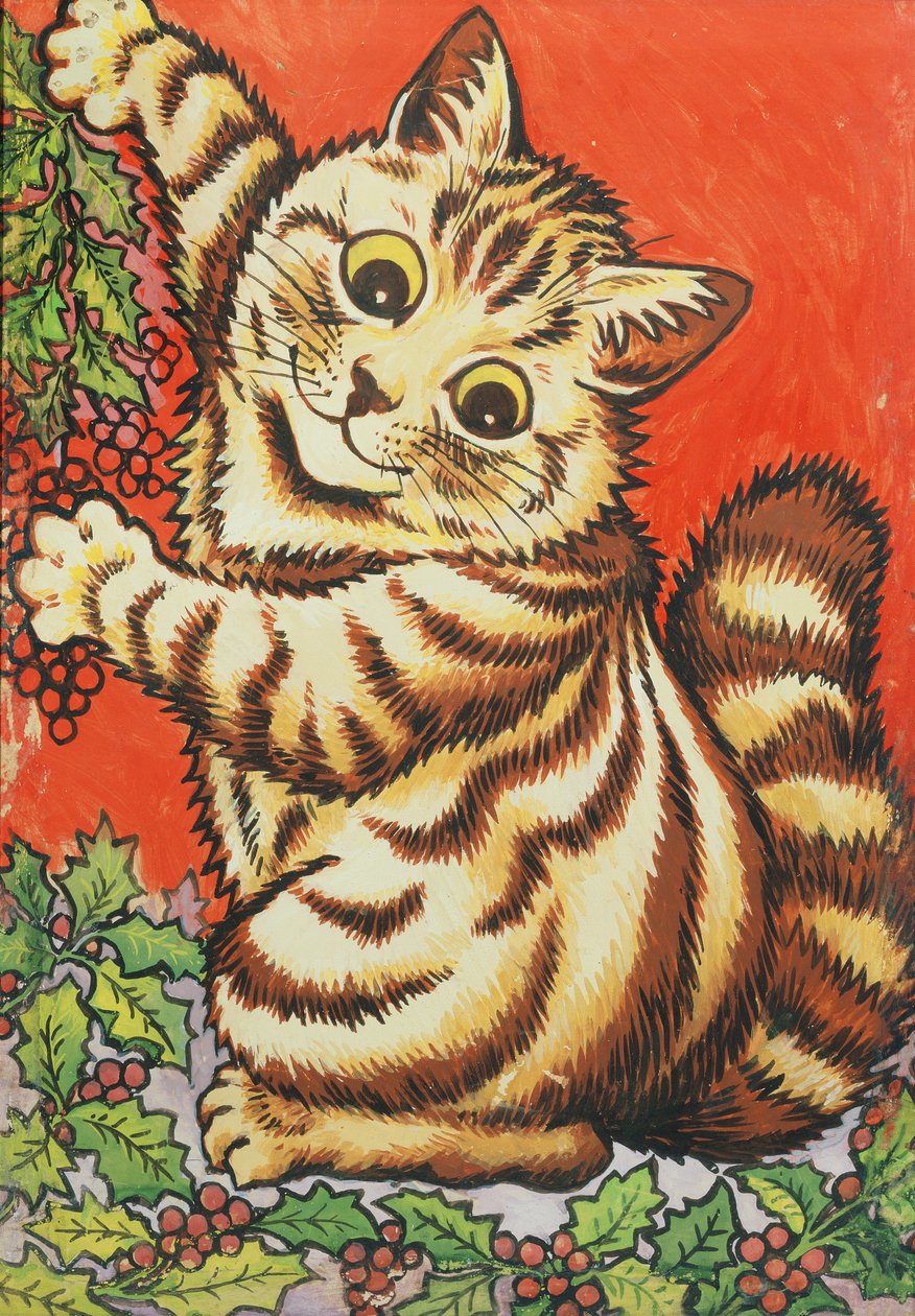 Chat de Noël - Louis Wain