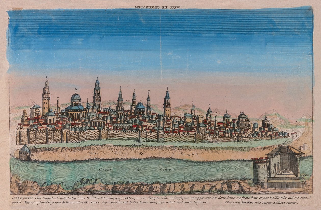 Vue de Jérusalem, 1770 - Louis Joseph Mondhare