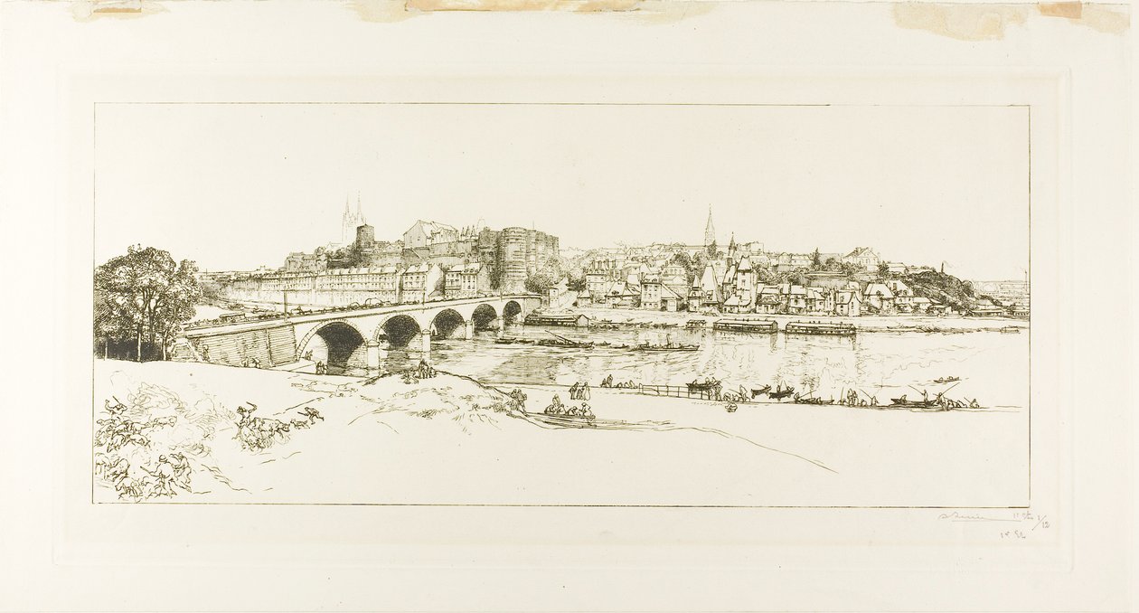 Angers : Vue panoramique - Louis Auguste Lepère