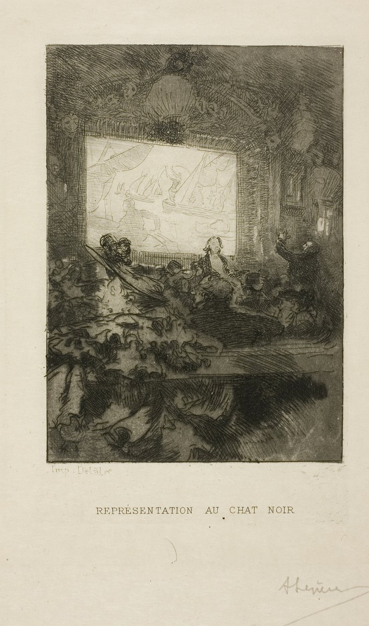 Au Chat Noir - Louis Auguste Lepère