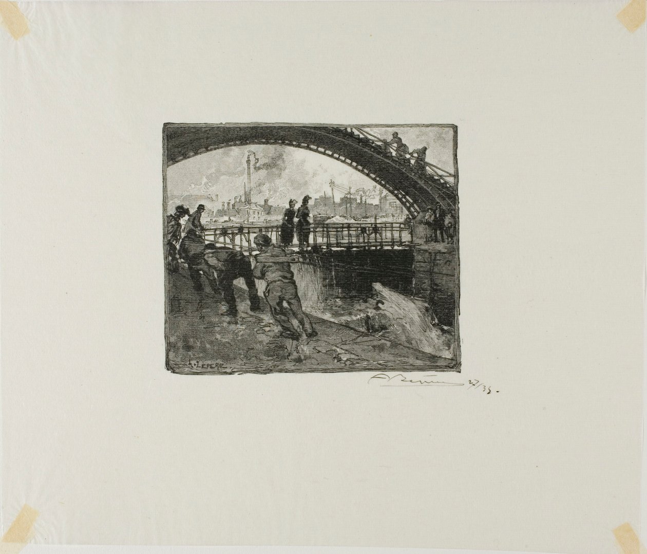 Écluse du canal Saint-Martin - Louis Auguste Lepère