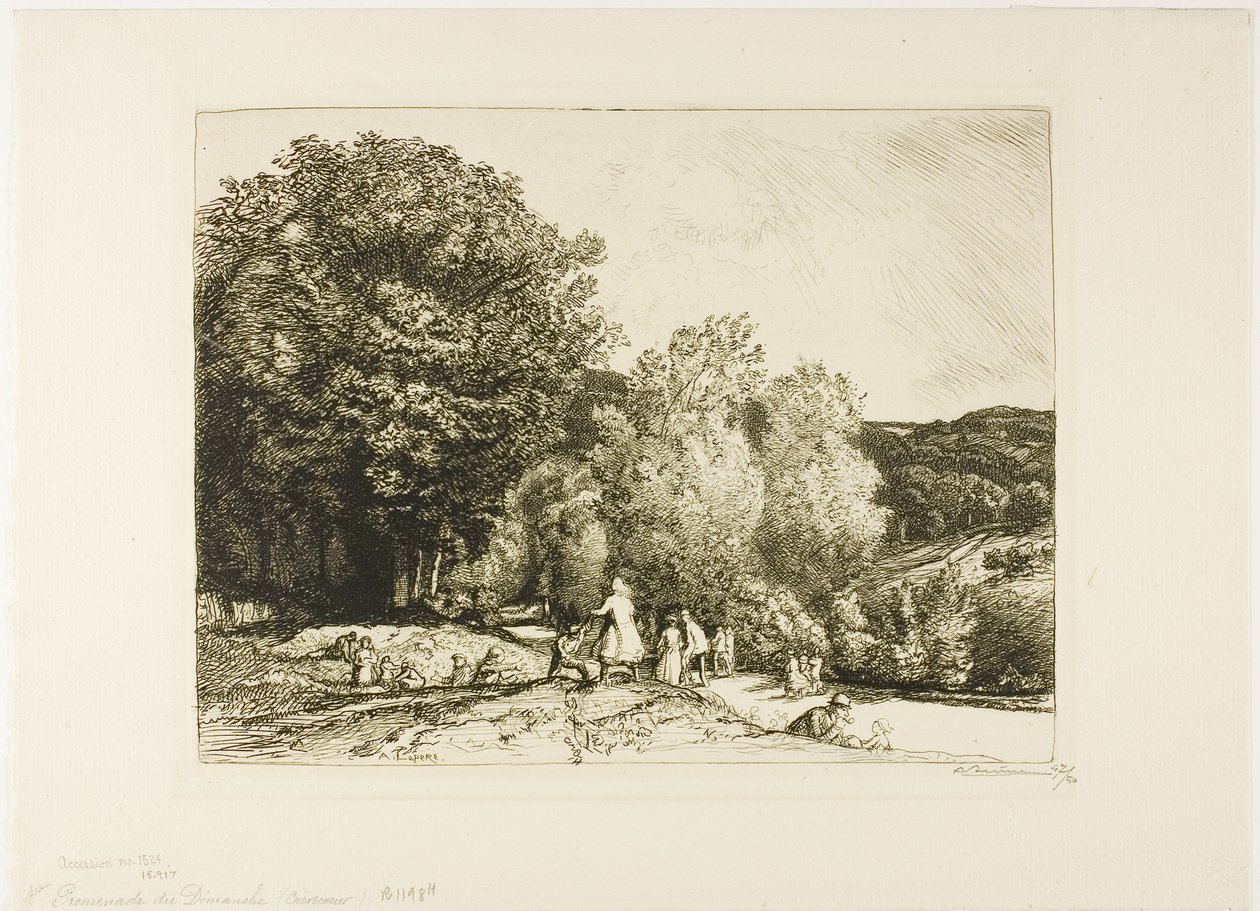 Marche du dimanche - Louis Auguste Lepère