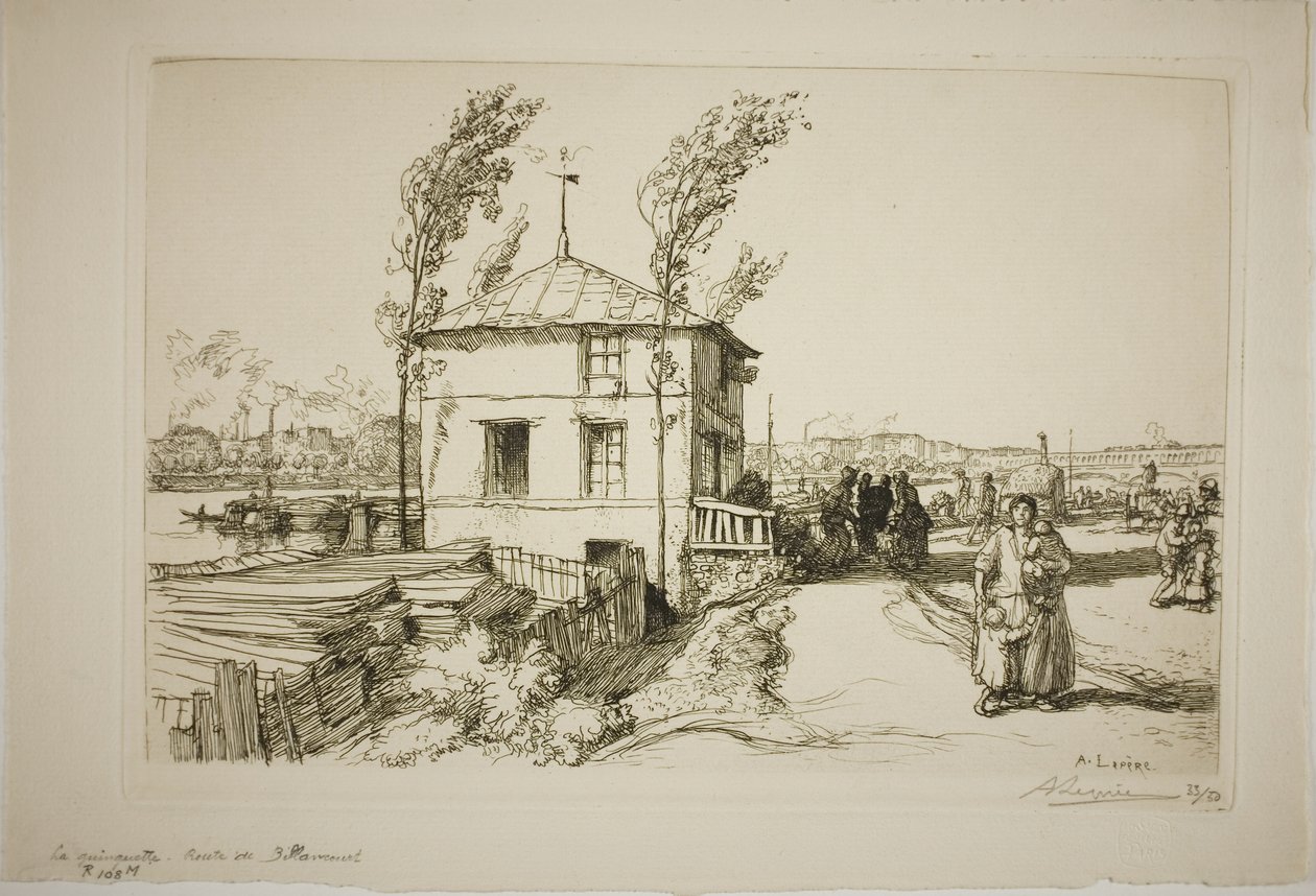Taverne sur le chemin de Billancourt - Louis Auguste Lepère