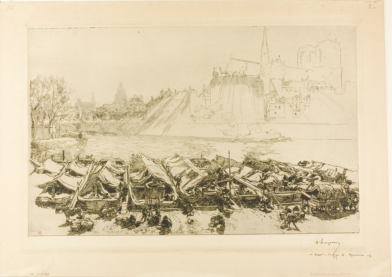 Le grand marché de la pomme - Louis Auguste Lepère