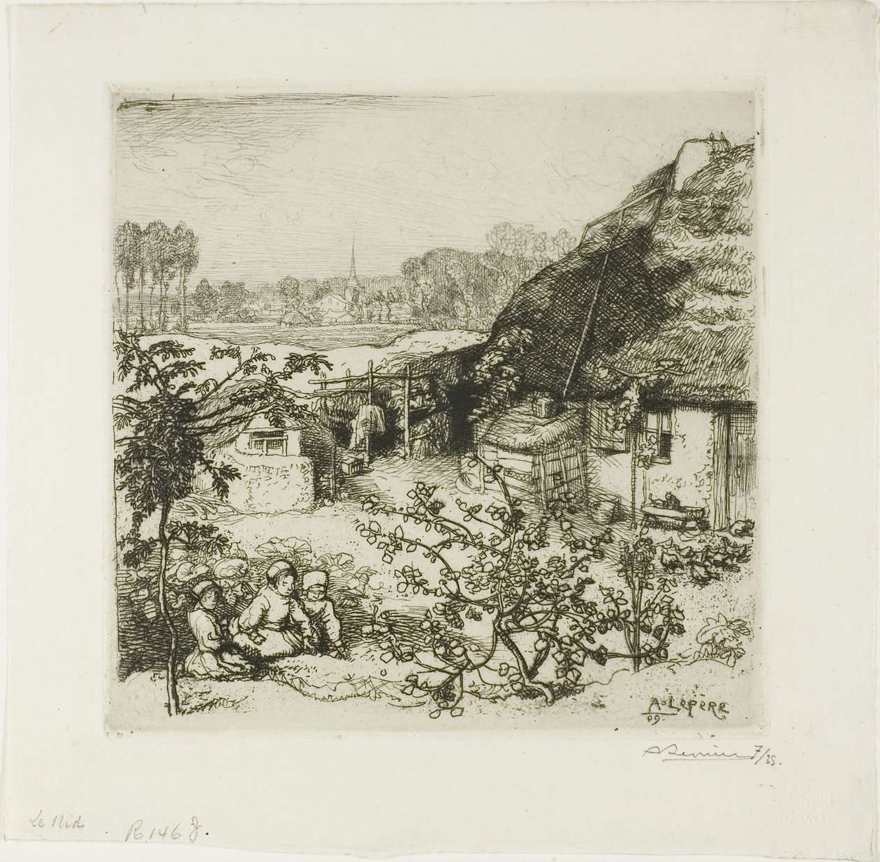 Le nid - Louis Auguste Lepère