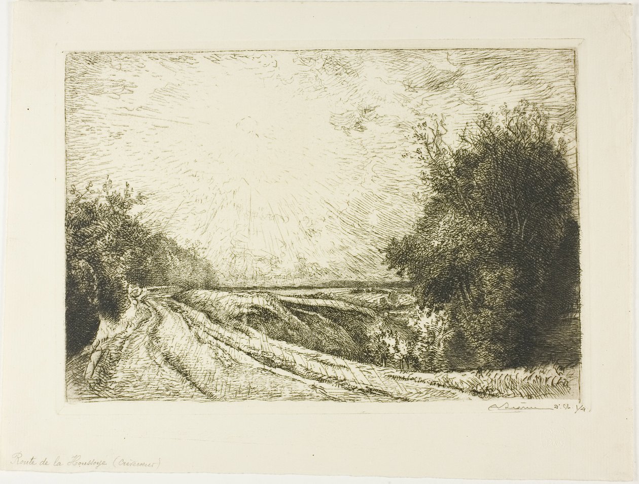 La route vers Houssoye - Louis Auguste Lepère