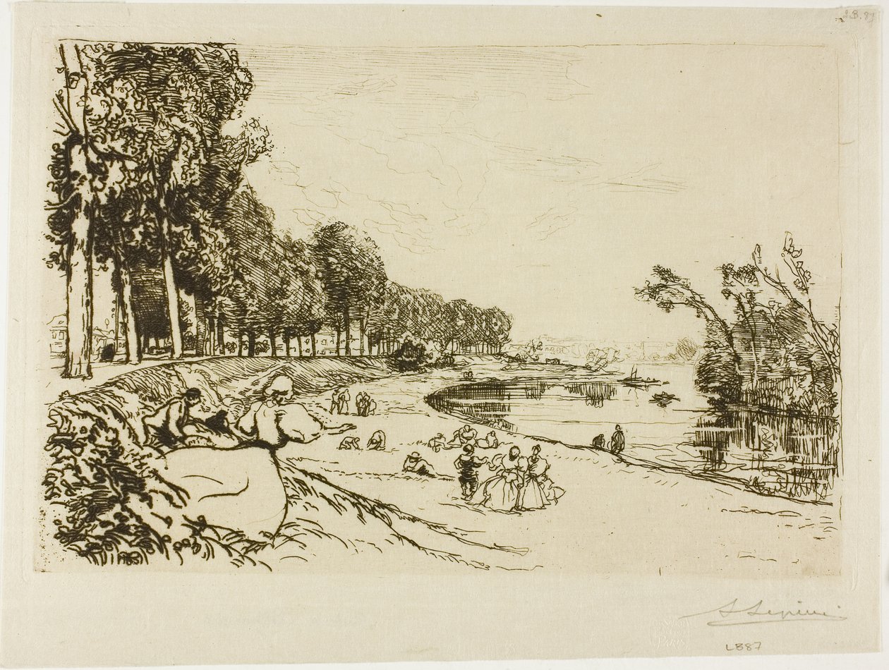 Le chemin vers Billancourt - Louis Auguste Lepère