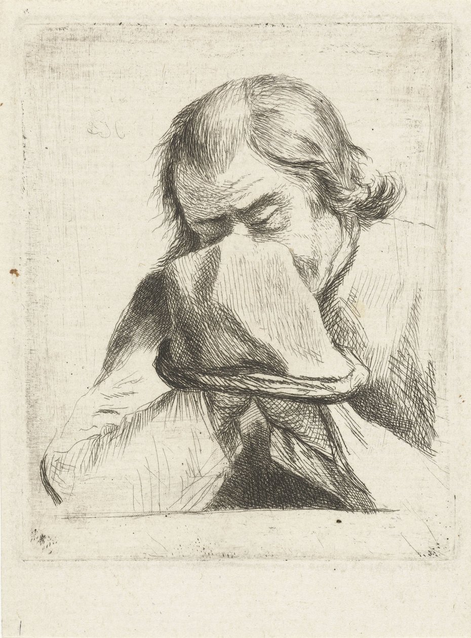 Homme priant avec chapeau - Louis Bernard Coclers