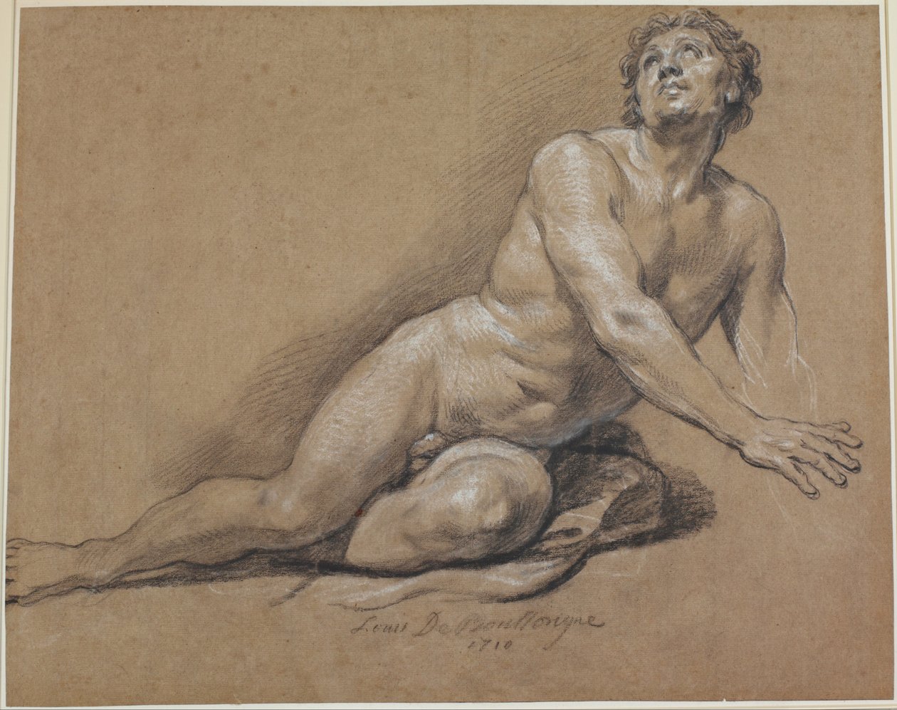 Nu masculin couché - Louis Boullongne the younger