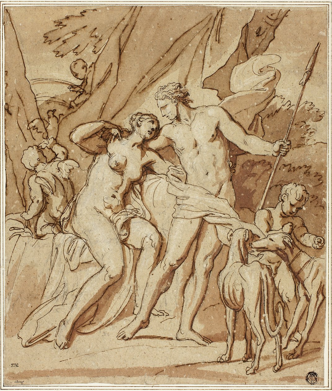 Vénus et Adonis - Louis Cheron