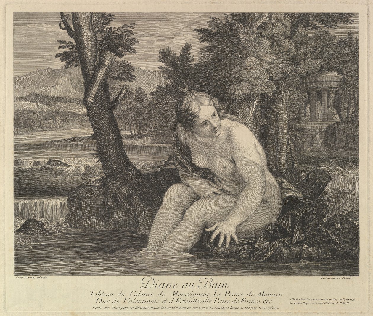 Diane au bain - Louis Desplaces