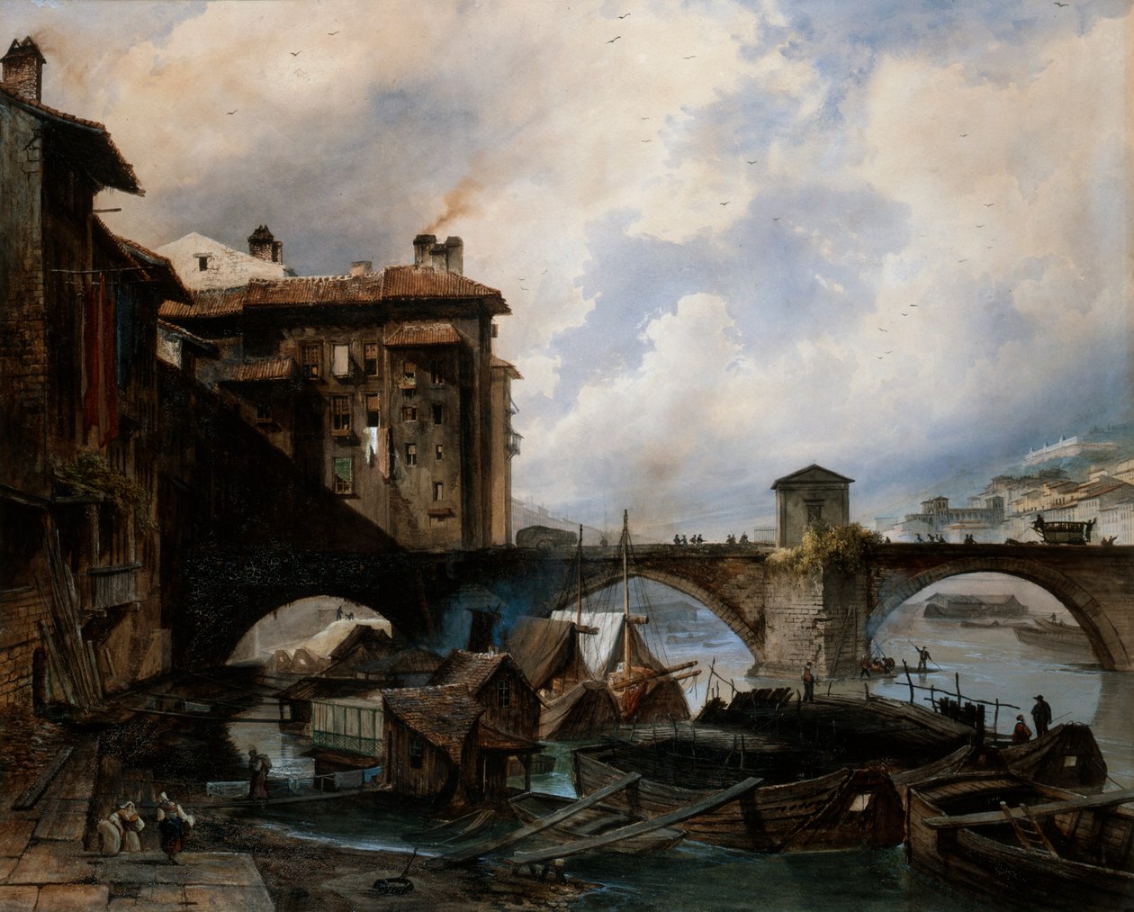 Le Port de Lyon - Louis Etienne Watelet