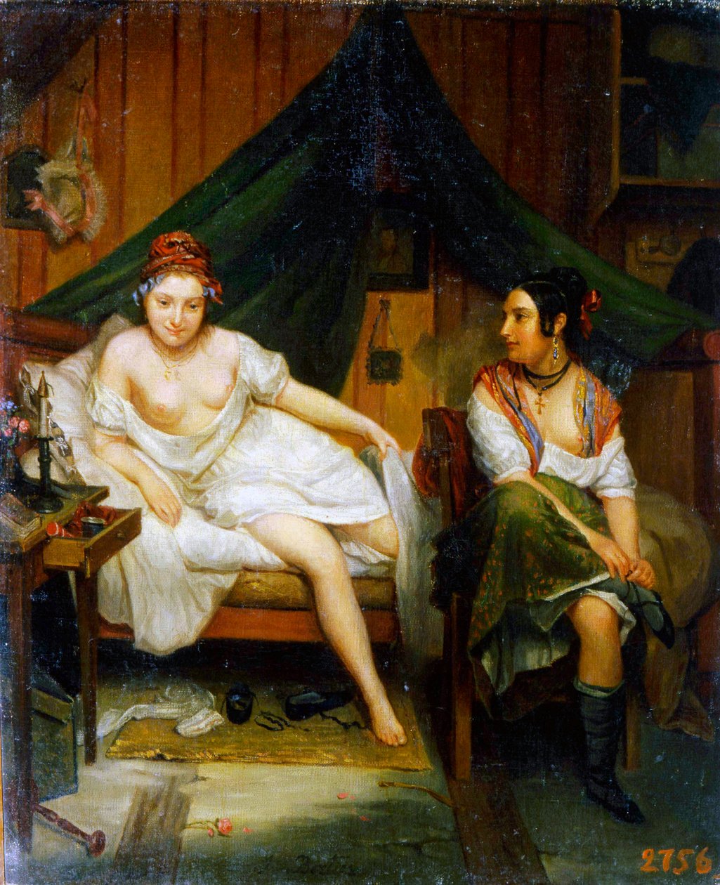 Deux filles, XIXe siècle - Louis Eugene Bertier