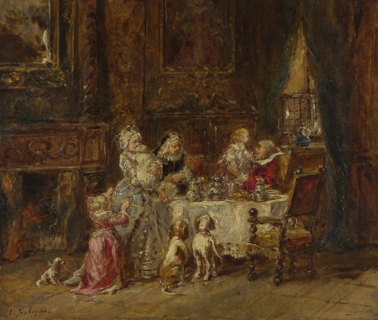 Anniversaire des grands-pères - Eugene Isabey
