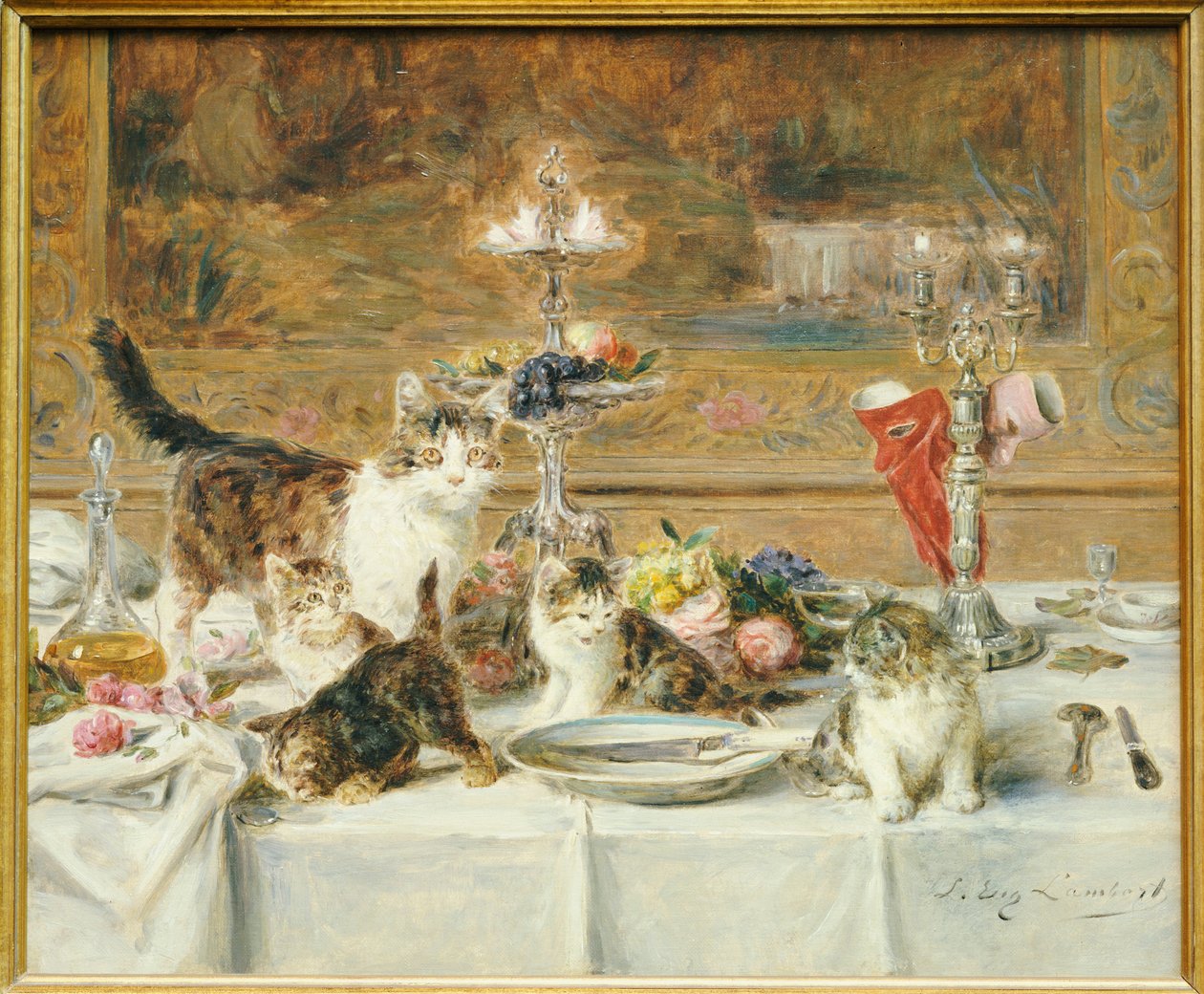 Invités après le dîner - Louis Eugene Lambert