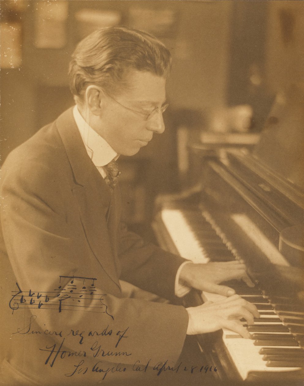 [Homer Grunn au piano] - Louis Fleckenstein