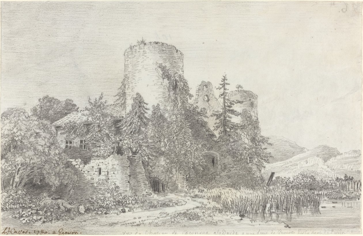Vue du Château de Saconnex - Louis Francois Cassas