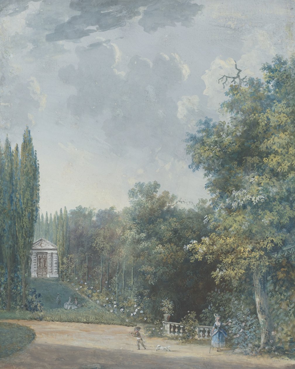Vue du parc - Louis Gabriel Moreau the Elder